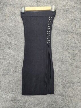 Cider Skirt Womens Small Pull On Black Midi